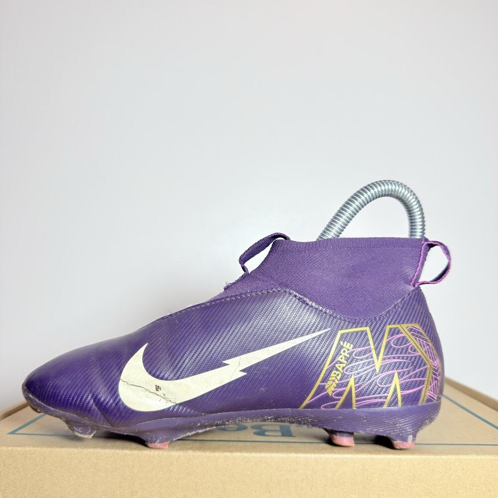 Nike Youth 1Y Jr Mercurial Superfly 10 Academy KM FG MG Soccer Cleats Purple